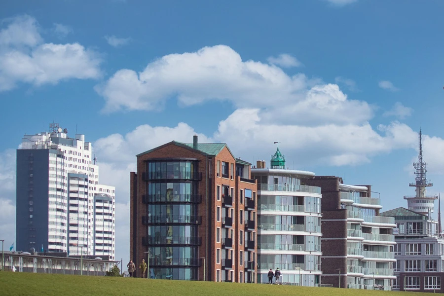 Bremerhaven Gebäude am Deich